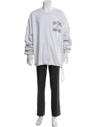 Pre-owned Daniel Patrick Crew Neck Long Sleeve Sweatshirt In White