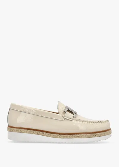 Daniel Peonie Beige Patent Leather Loafers