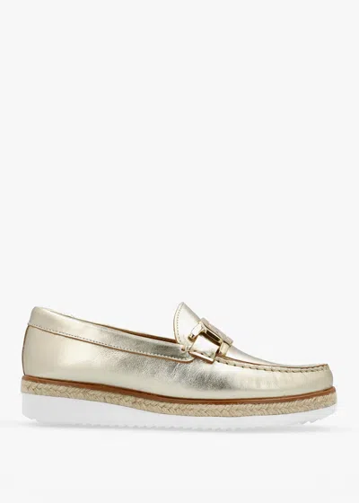 Daniel Peonie Gold Leather Loafers