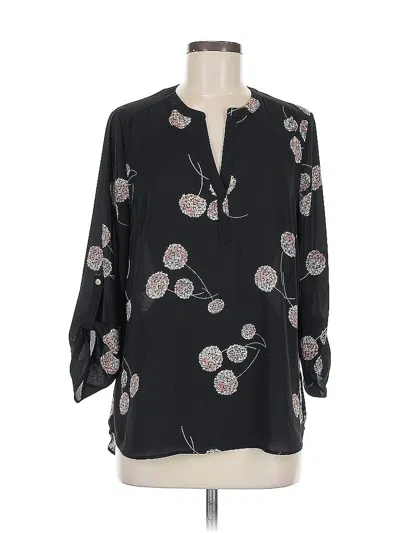 Pre-owned Daniel Rainn 3/4 Sleeve Blouse In Black