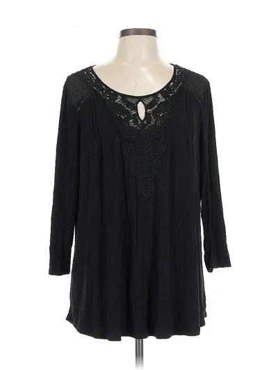 Pre-owned Daniel Rainn 3/4 Sleeve Blouse In Black