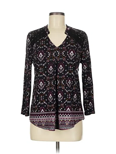 Pre-owned Daniel Rainn 3/4 Sleeve Blouse In Black