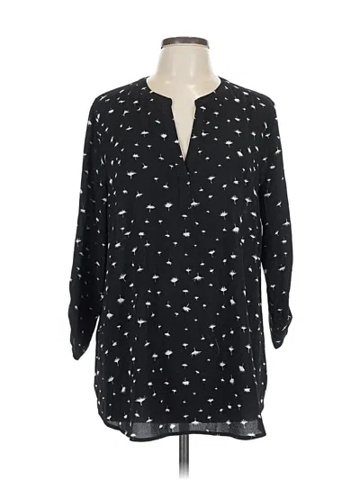 Pre-owned Daniel Rainn 3/4 Sleeve Blouse In Black