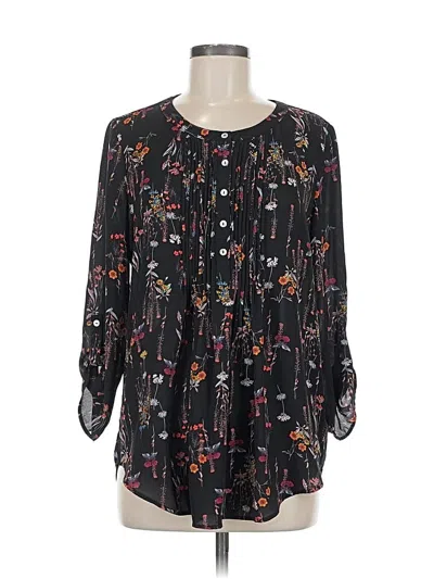 Pre-owned Daniel Rainn 3/4 Sleeve Blouse In Black