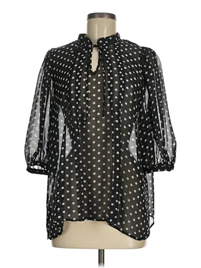 Pre-owned Daniel Rainn 3/4 Sleeve Blouse In Black