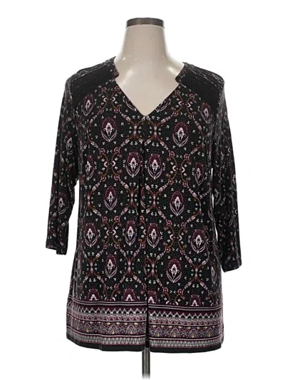 Pre-owned Daniel Rainn 3/4 Sleeve Blouse In Black