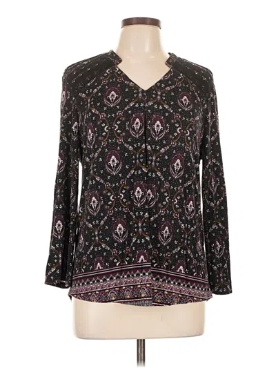 Pre-owned Daniel Rainn 3/4 Sleeve Blouse In Black