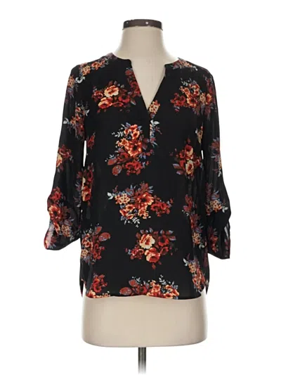 Pre-owned Daniel Rainn 3/4 Sleeve Blouse In Black