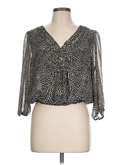 Pre-owned Daniel Rainn 3/4 Sleeve Blouse In Black