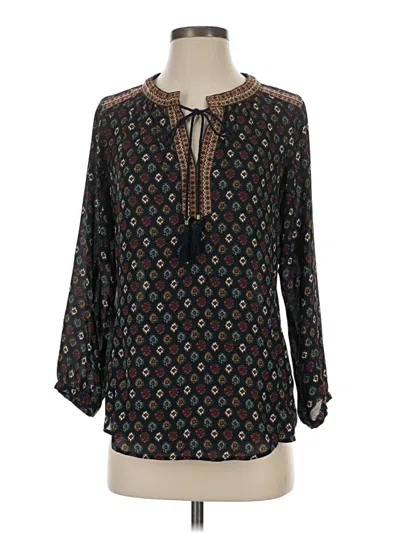 Pre-owned Daniel Rainn 3/4 Sleeve Blouse In Black