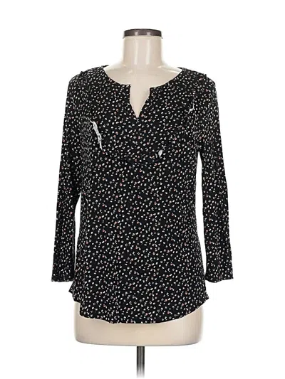 Pre-owned Daniel Rainn 3/4 Sleeve Blouse In Black