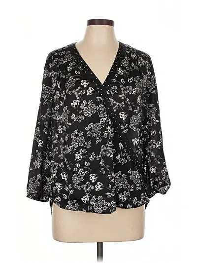 Pre-owned Daniel Rainn 3/4 Sleeve Blouse In Black