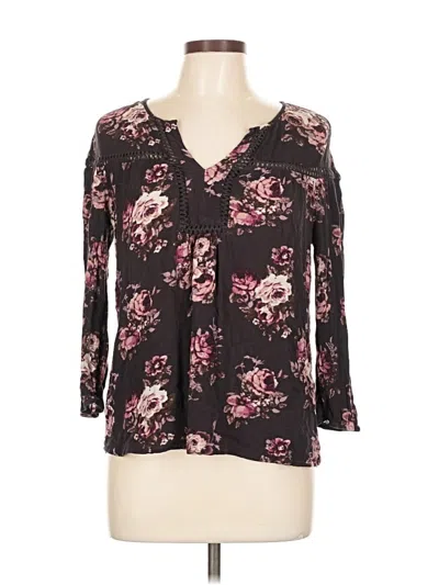 Pre-owned Daniel Rainn 3/4 Sleeve Blouse In Black