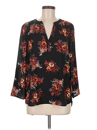 Pre-owned Daniel Rainn 3/4 Sleeve Blouse In Black