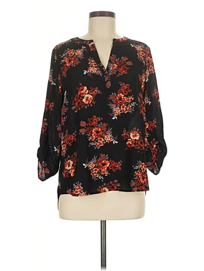 Pre-owned Daniel Rainn 3/4 Sleeve Blouse In Black