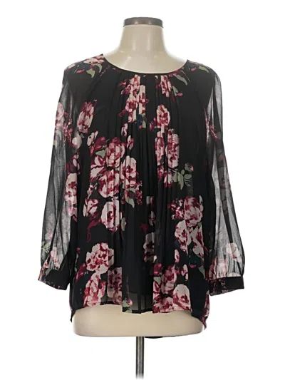 Pre-owned Daniel Rainn 3/4 Sleeve Blouse In Black