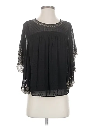 Pre-owned Daniel Rainn 3/4 Sleeve Blouse In Black