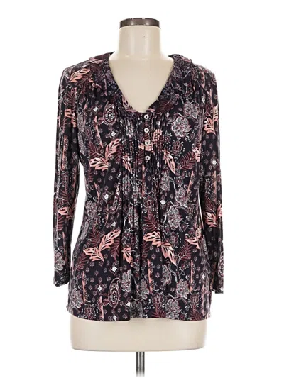 Pre-owned Daniel Rainn 3/4 Sleeve Blouse In Black