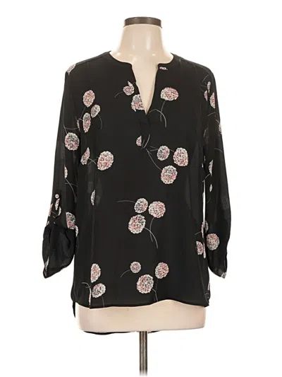 Pre-owned Daniel Rainn 3/4 Sleeve Blouse In Black