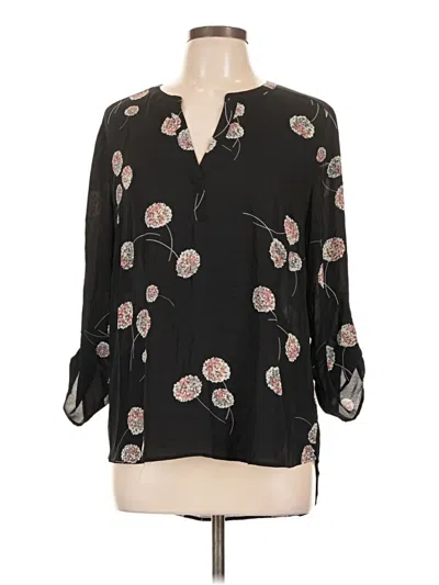 Pre-owned Daniel Rainn 3/4 Sleeve Blouse In Black