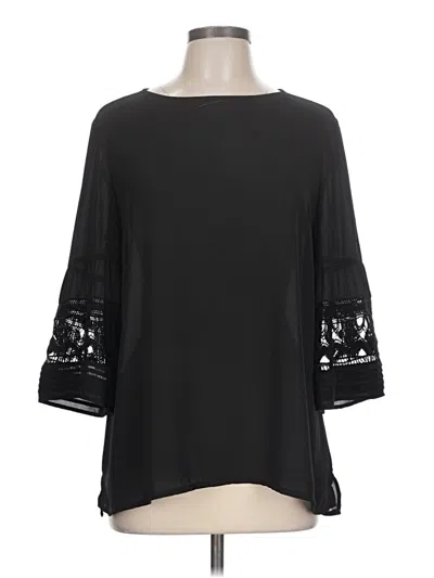 Pre-owned Daniel Rainn 3/4 Sleeve Blouse In Black
