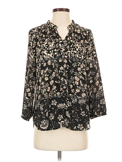 Pre-owned Daniel Rainn 3/4 Sleeve Blouse In Black