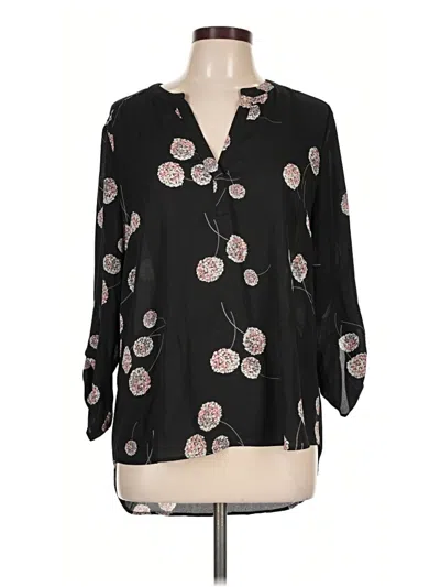 Pre-owned Daniel Rainn 3/4 Sleeve Blouse In Black