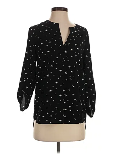 Pre-owned Daniel Rainn 3/4 Sleeve Blouse In Black