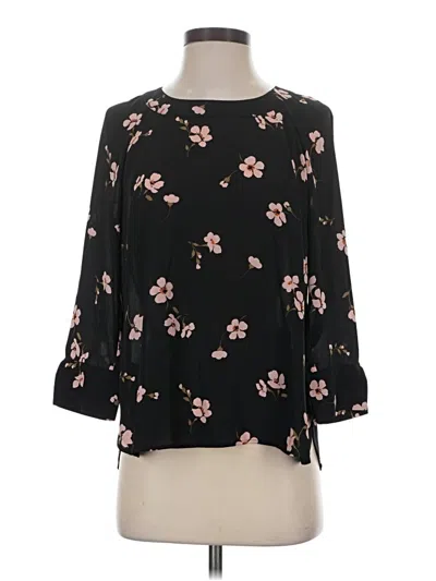 Pre-owned Daniel Rainn 3/4 Sleeve Blouse In Black