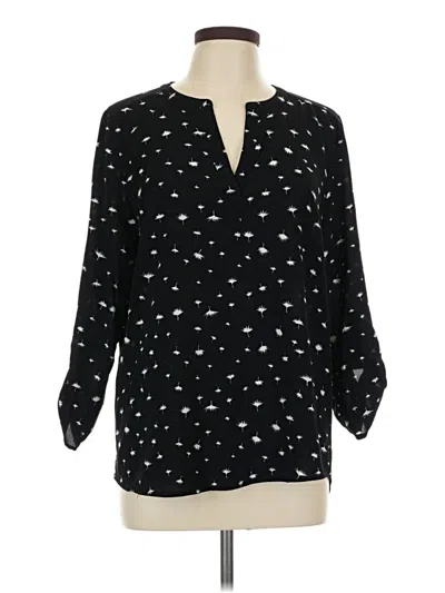 Pre-owned Daniel Rainn 3/4 Sleeve Blouse In Black