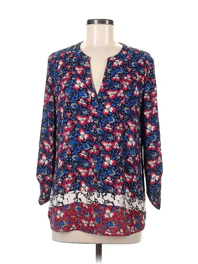 Pre-owned Daniel Rainn 3/4 Sleeve Blouse In Blue