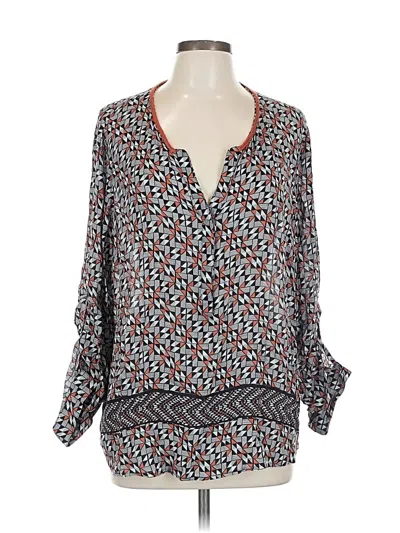 Pre-owned Daniel Rainn 3/4 Sleeve Blouse In Blue