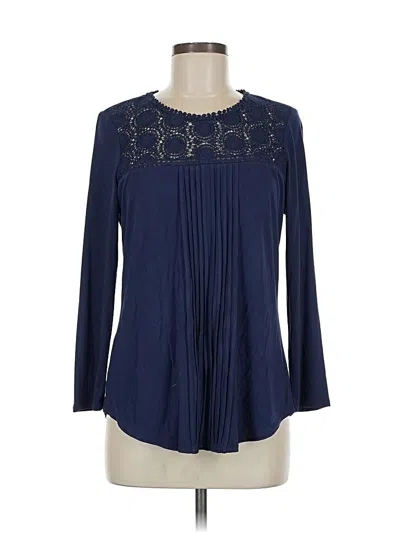 Pre-owned Daniel Rainn 3/4 Sleeve Blouse In Blue
