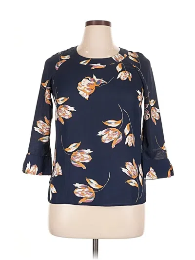 Pre-owned Daniel Rainn 3/4 Sleeve Blouse In Blue