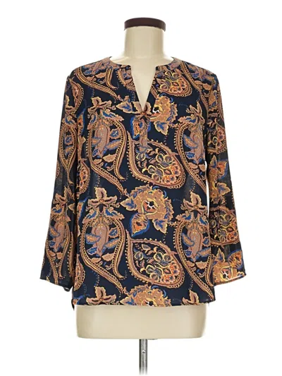 Pre-owned Daniel Rainn 3/4 Sleeve Blouse In Blue