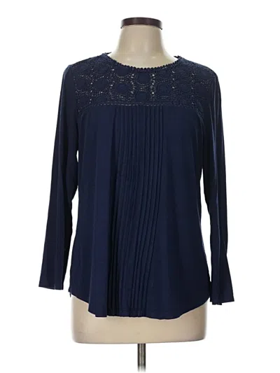 Pre-owned Daniel Rainn 3/4 Sleeve Blouse In Blue