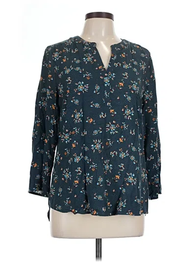 Pre-owned Daniel Rainn 3/4 Sleeve Blouse In Blue