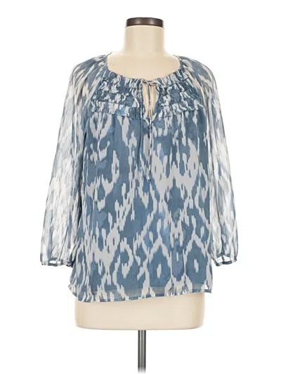Pre-owned Daniel Rainn 3/4 Sleeve Blouse In Blue