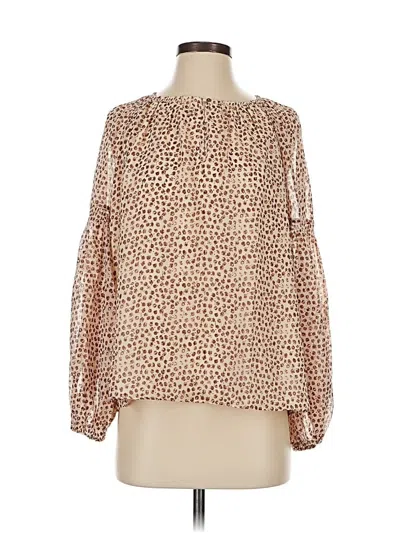 Pre-owned Daniel Rainn 3/4 Sleeve Blouse In Brown