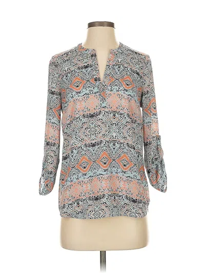 Pre-owned Daniel Rainn 3/4 Sleeve Blouse In Gray