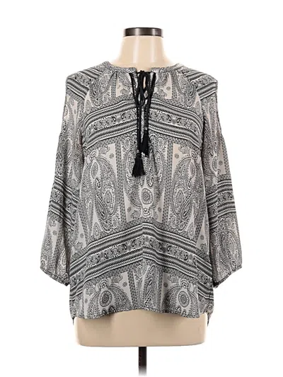 Pre-owned Daniel Rainn 3/4 Sleeve Blouse In Gray