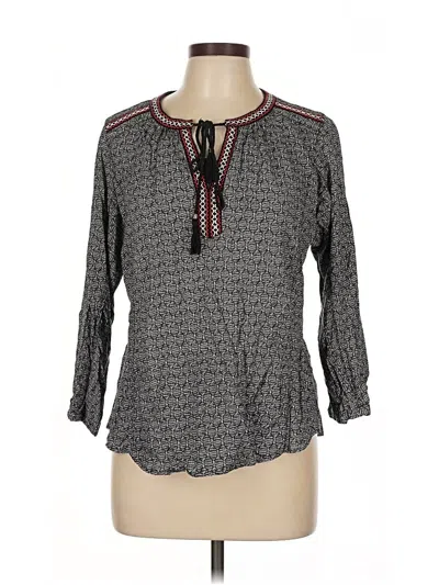 Pre-owned Daniel Rainn 3/4 Sleeve Blouse In Gray