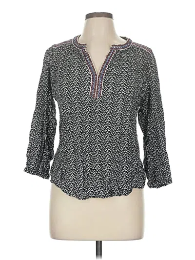 Pre-owned Daniel Rainn 3/4 Sleeve Blouse In Gray
