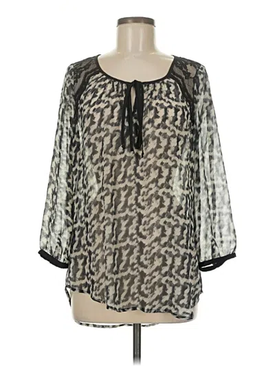 Pre-owned Daniel Rainn 3/4 Sleeve Blouse In Gray
