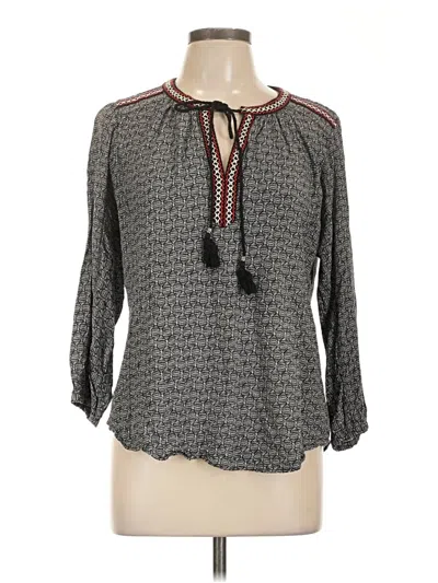 Pre-owned Daniel Rainn 3/4 Sleeve Blouse In Gray