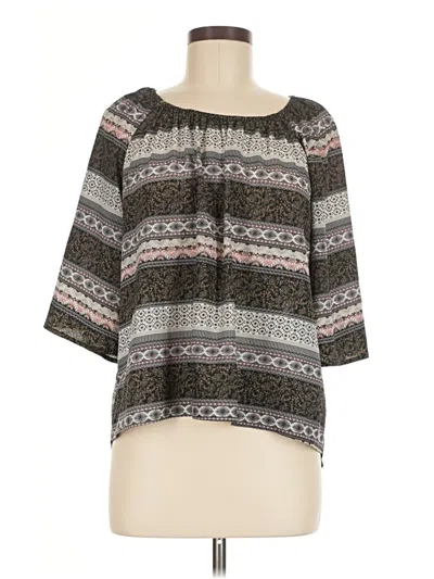 Pre-owned Daniel Rainn 3/4 Sleeve Blouse In Gray