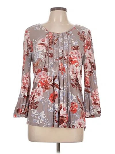 Pre-owned Daniel Rainn 3/4 Sleeve Blouse In Gray