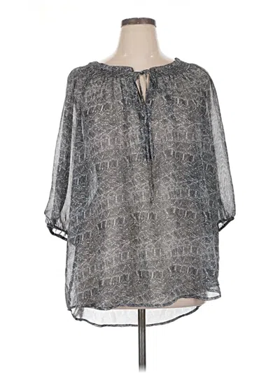 Pre-owned Daniel Rainn 3/4 Sleeve Blouse In Gray