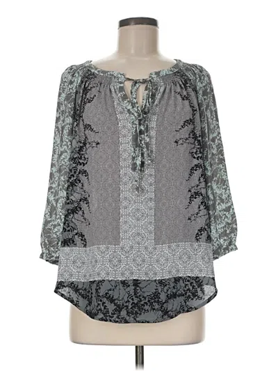 Pre-owned Daniel Rainn 3/4 Sleeve Blouse In Gray