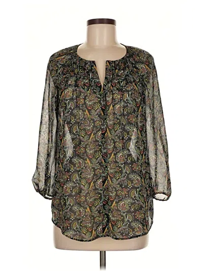 Pre-owned Daniel Rainn 3/4 Sleeve Blouse In Green